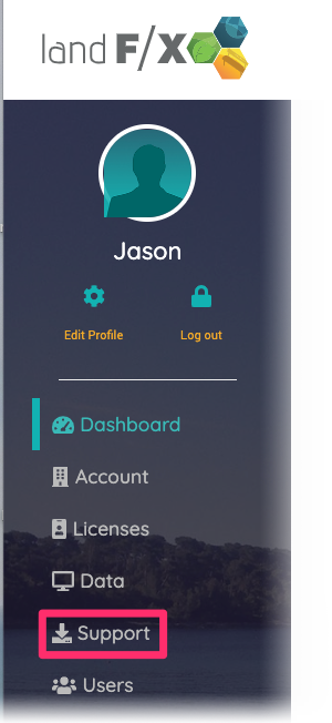 Land F/X Portal, Support tab
