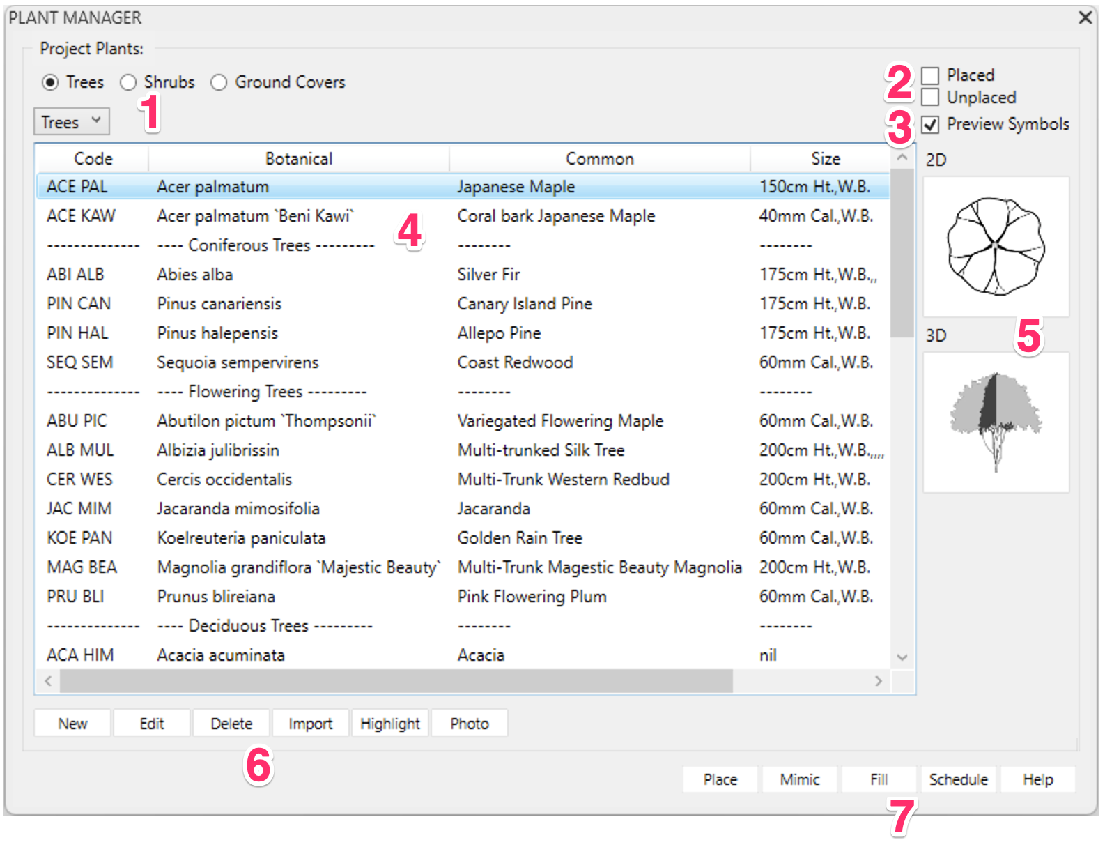 Land F/X Plant Manager in Revit, overview