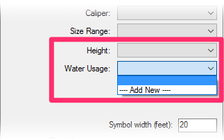 Extra fields added to Plant Info dialog box