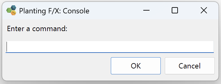 Planting F/X Console dialog box