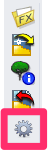 Land F/X Rhino plugin toolbar, Settings button