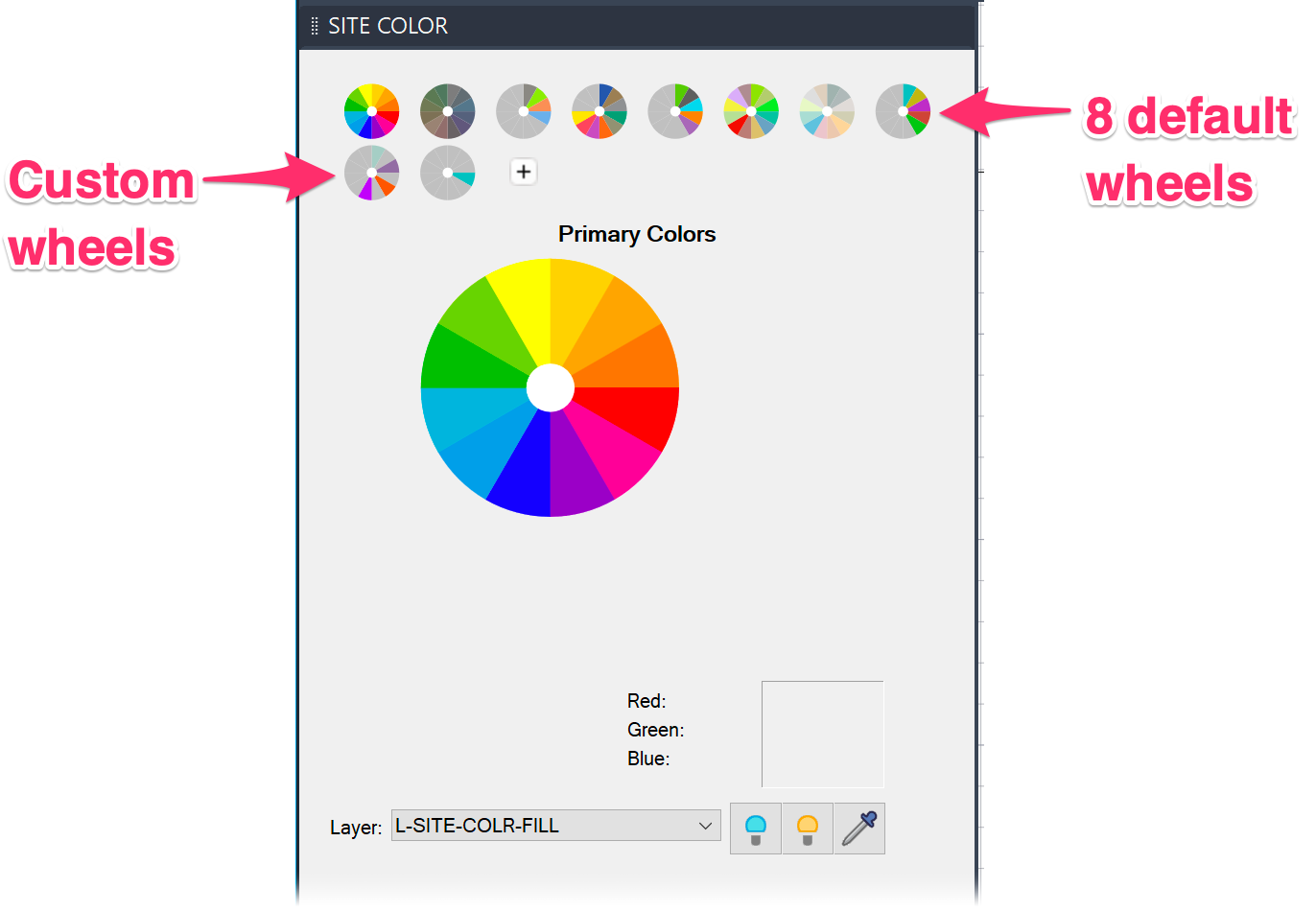 Custom color wheels