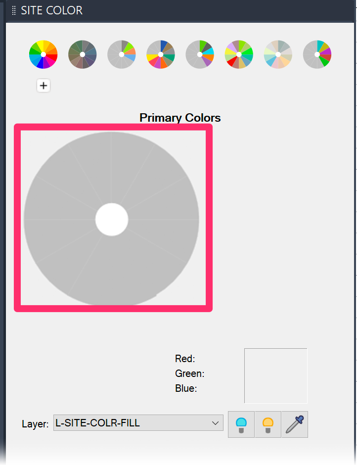 Select colors for wheel