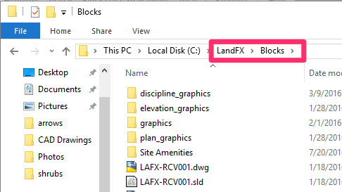 LandFX/Blocks folder