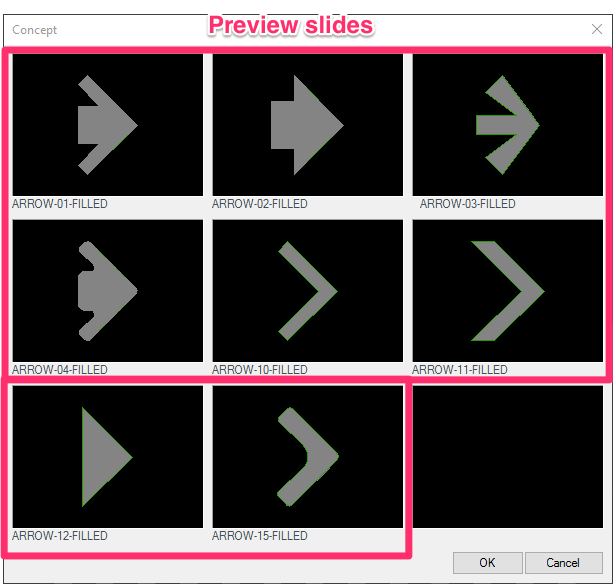 Creating a preview slide
