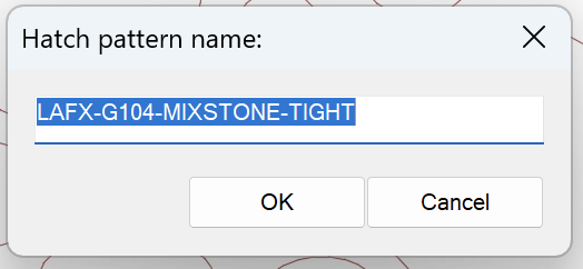 Hatch pattern name dialog box