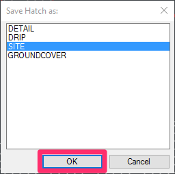 Save Hatch as dialog box