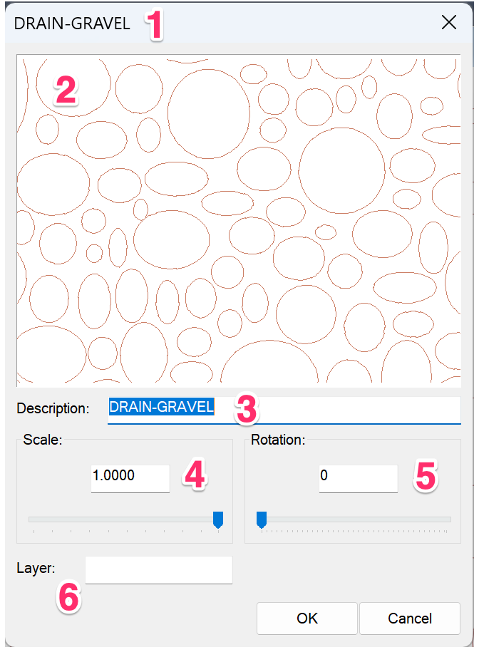 Configuring a hatch pattern to save