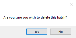 Are you sure you wish to delete this hatch? message