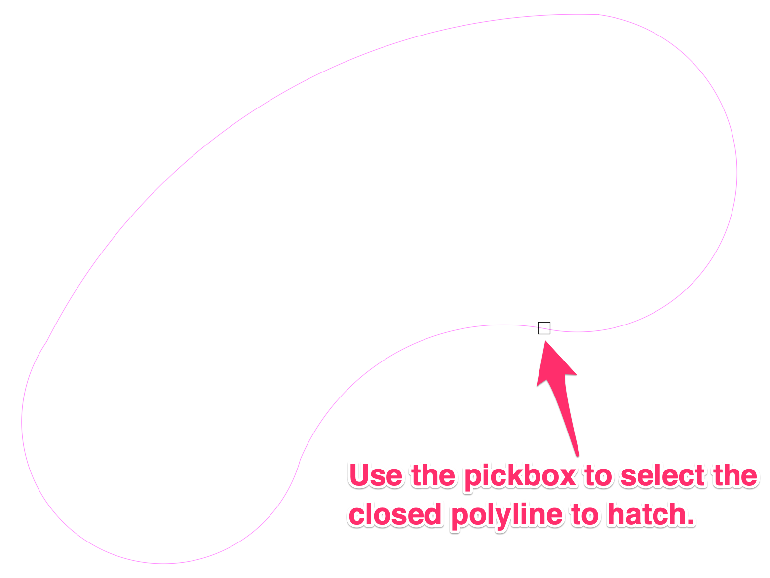 Closed polyline to hatch, example