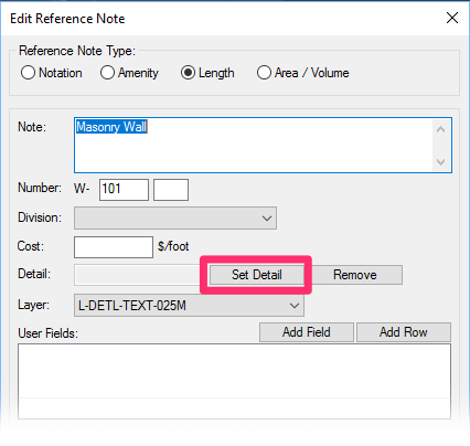 Assignin a detail to a Reference Note