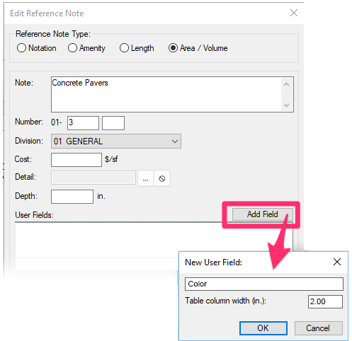 Creating a new User Field for a RefNote