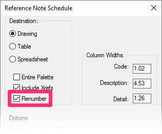 Renumbering multiple Reference Notes