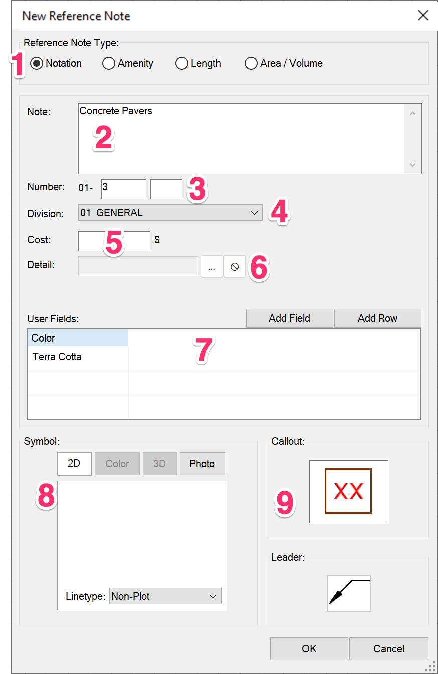 Adding a Notation Reference Note, overview