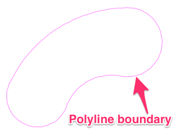 Select a closed polyline
