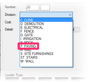 Selecting a Division, example