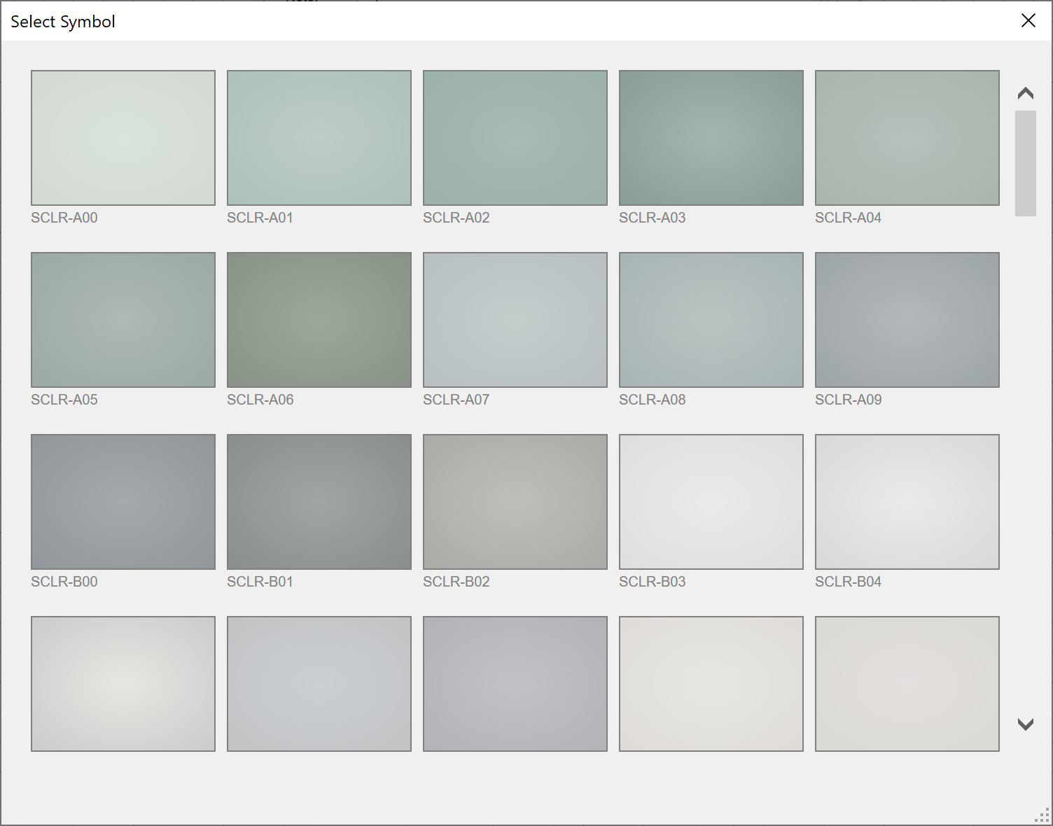Color selection dialog box