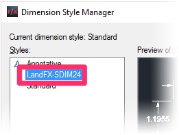 DimStyle Manager, current style not an override (correct)