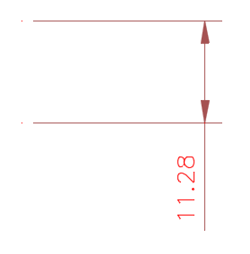 Linear Dimension example, vertical