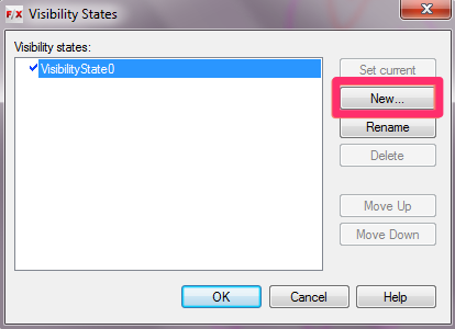 Visibility States Manager, New button