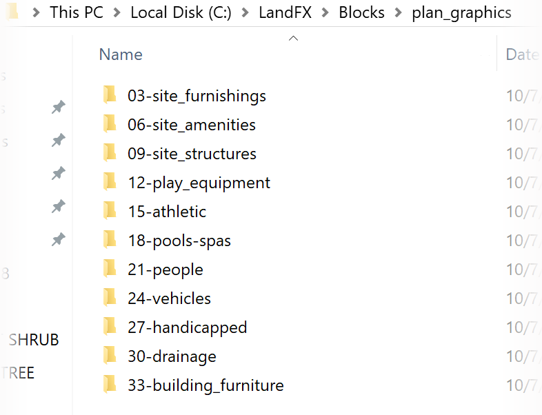 Old Plan Graphics subfolder structure