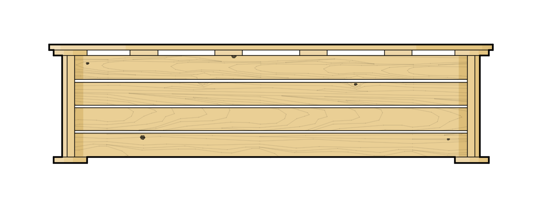 Furniture block, plan view, example
