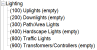 Updated Lighting category, Elevation Graphics