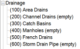 Updated Drainage category, Plan Graphics