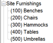 Updated Site Furnishings category, Plan Graphics