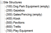 Updated Site Structures category, Plan Graphics