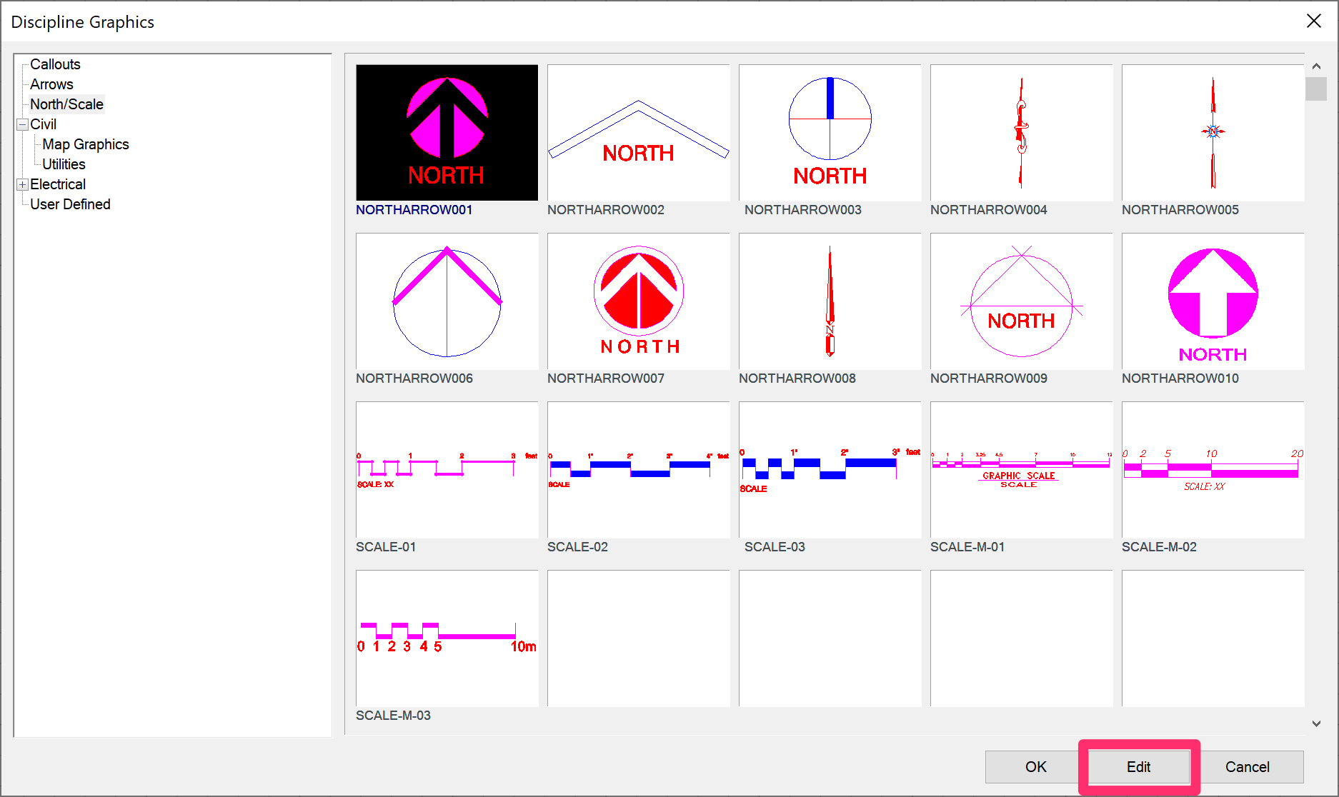 Selecting a block's preview thumbnail to make changes to the block