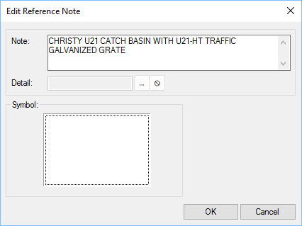 Edit Reference Note dialog box