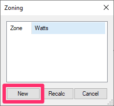 Zoning Manager, New button