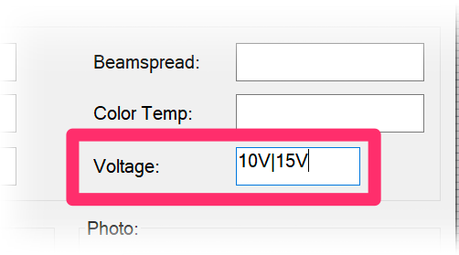 Voltage input minimum and maximum