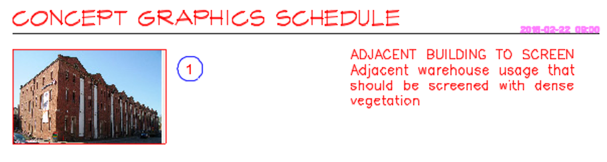 Concept Graphics Schedule, example