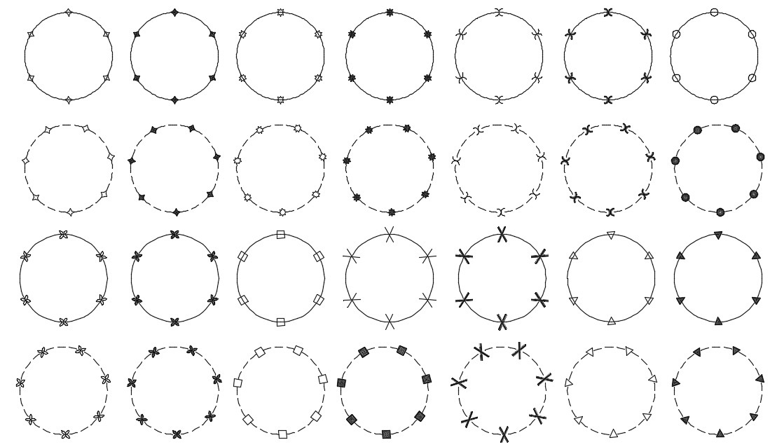Examples of placed railings