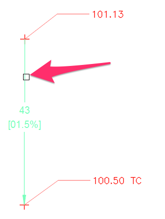 Selecting an elevation dimension line