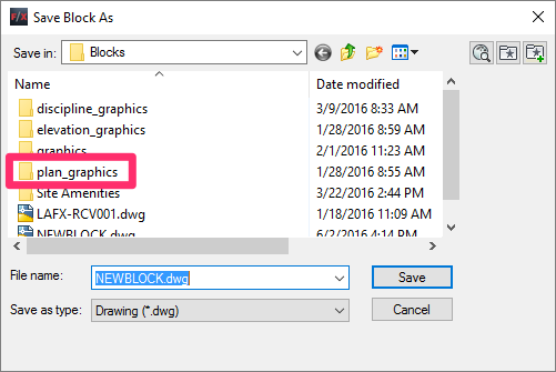 Subfolders in Plan Graphics library
