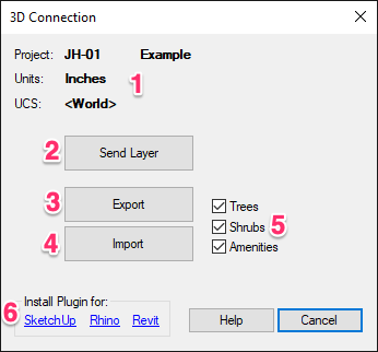 3D Connection dialog box, overview