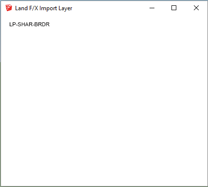 Land F/X Import Layer dialog box