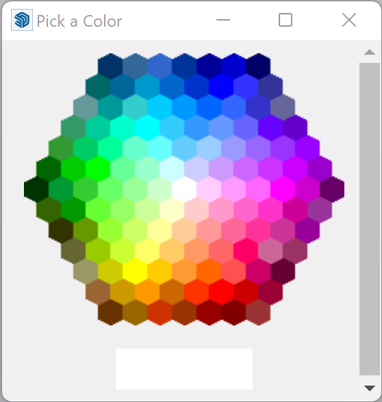 Pick a Color dialog box