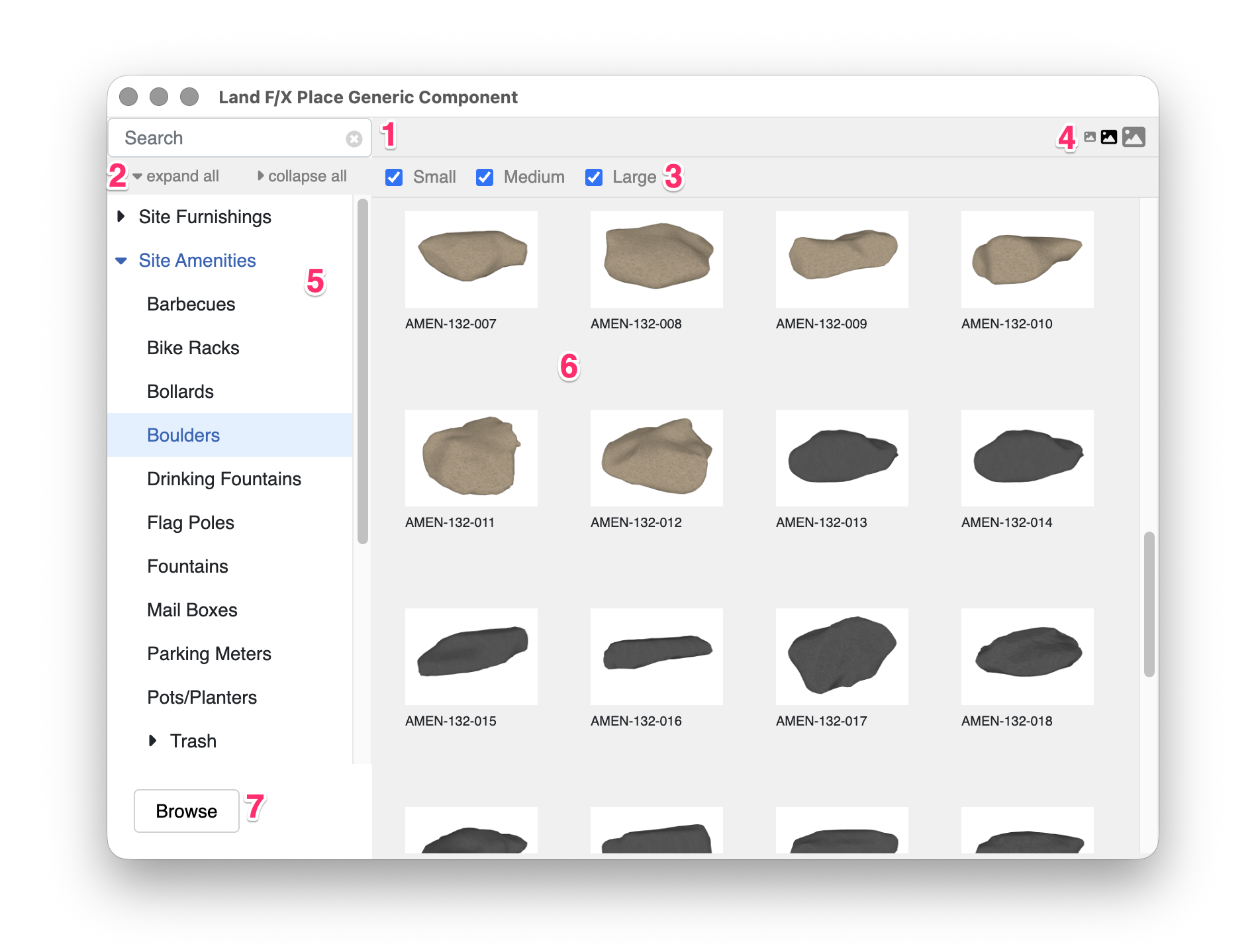 Place Generic Component dialog box in SketchUp, overview