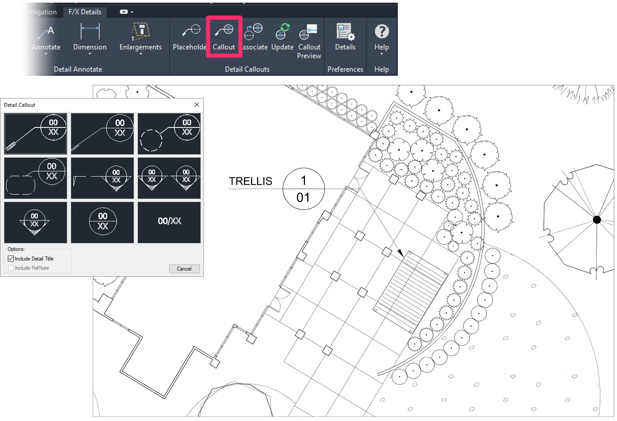 Place detail callouts