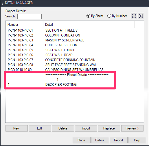 Udate Detail Callouts