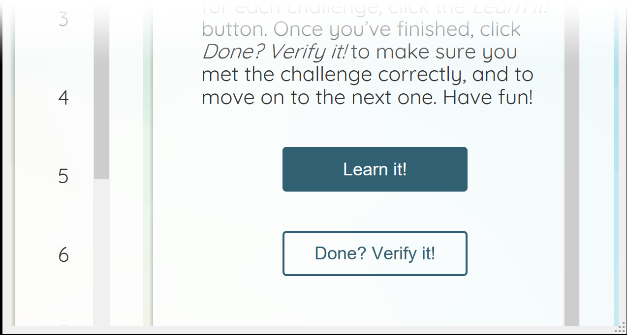 Done? Verify it! button