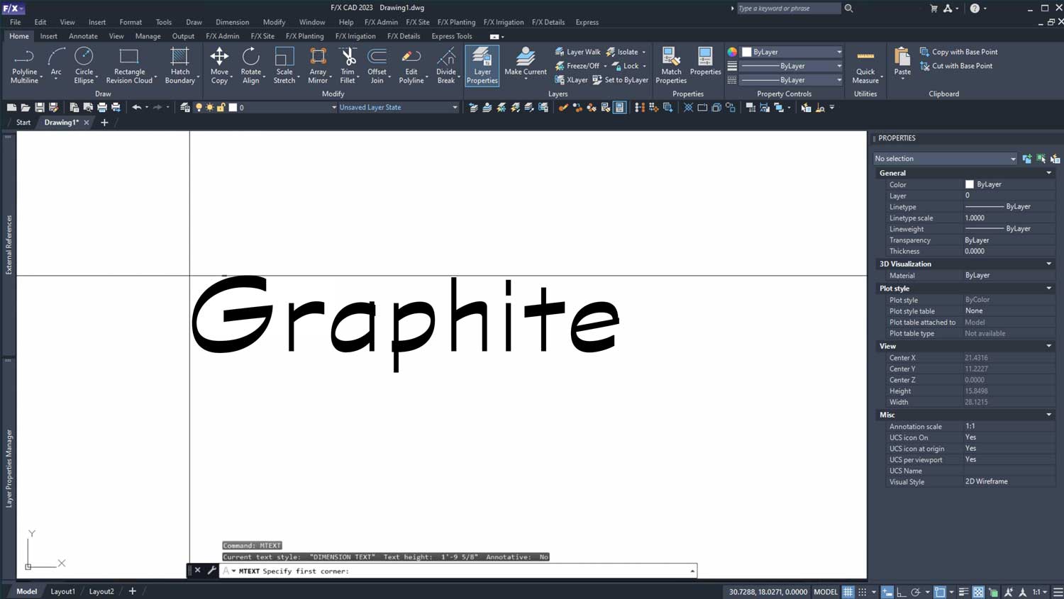 Graphite for use in AutoCAD