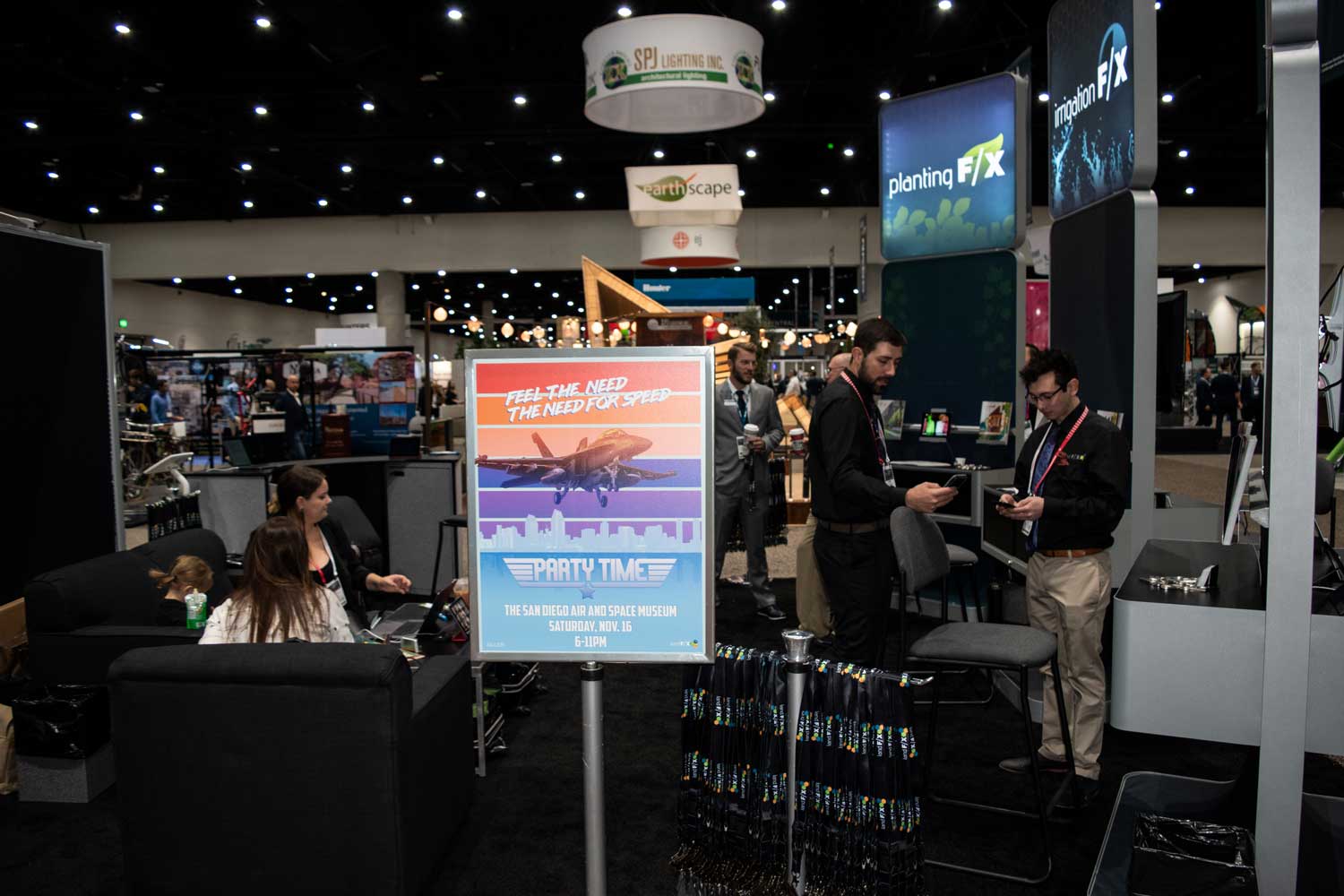 The Land F/X crew prepares the cabin for another successful trade show takeoff, ASLA 2019, San Diego.