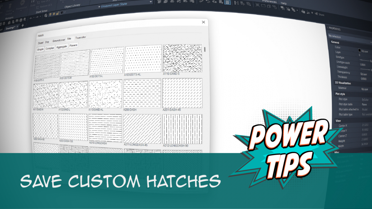 Power Tip: Save Custom Hatches