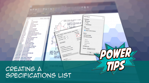 Power Tip: Creating a Specifications List
